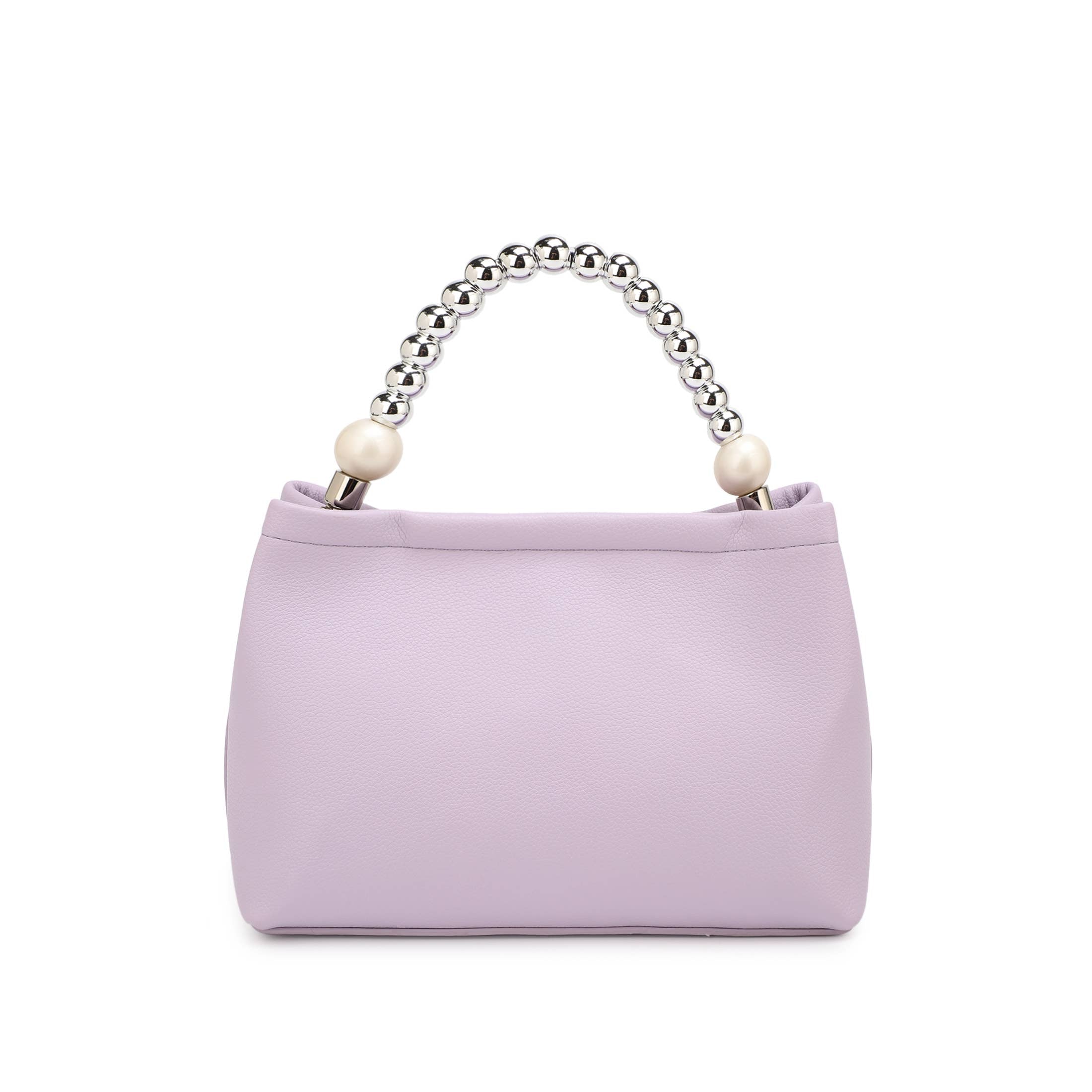 Bolso Negro Premium con Asa de Perlas - Material cuero vegano alta calidad ...