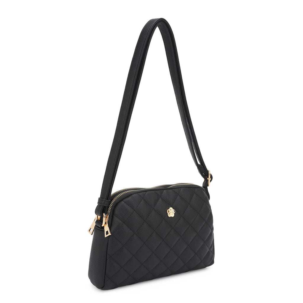 Bolso Crossbody Negro Acolchado con Moño - Material  Premium exelente calidad super recistente