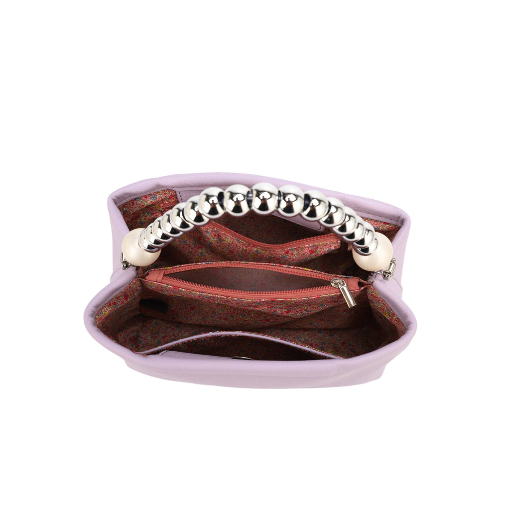 Bolso Negro Premium con Asa de Perlas - Material cuero vegano alta calidad ...