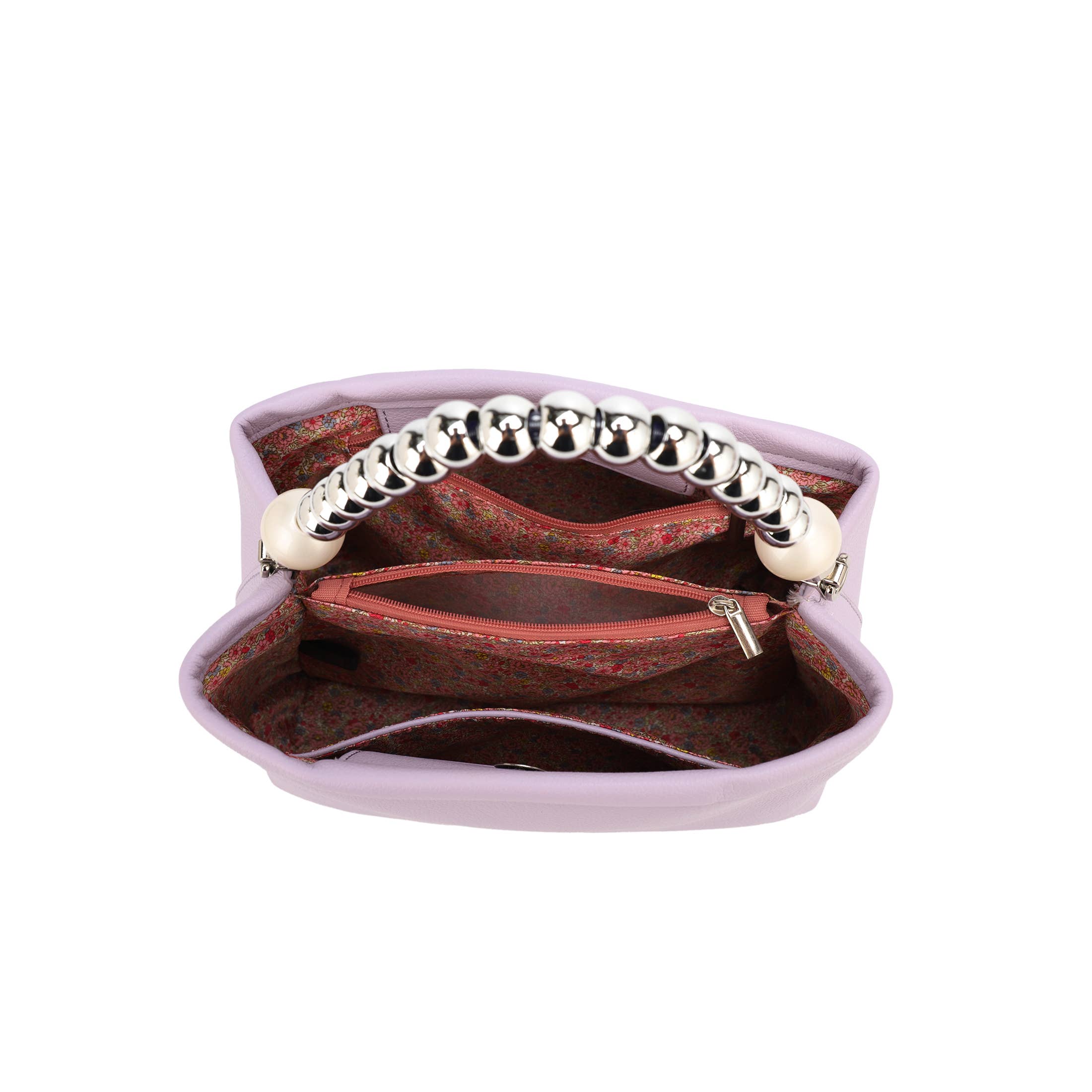 Bolso Negro Premium con Asa de Perlas - Material cuero vegano alta calidad ...