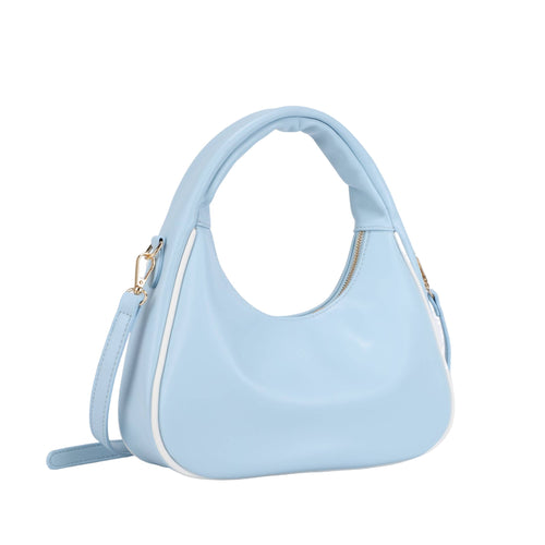 Bolso Hobo Celeste con Asa Acolchada - Materiales de Alta Calidad