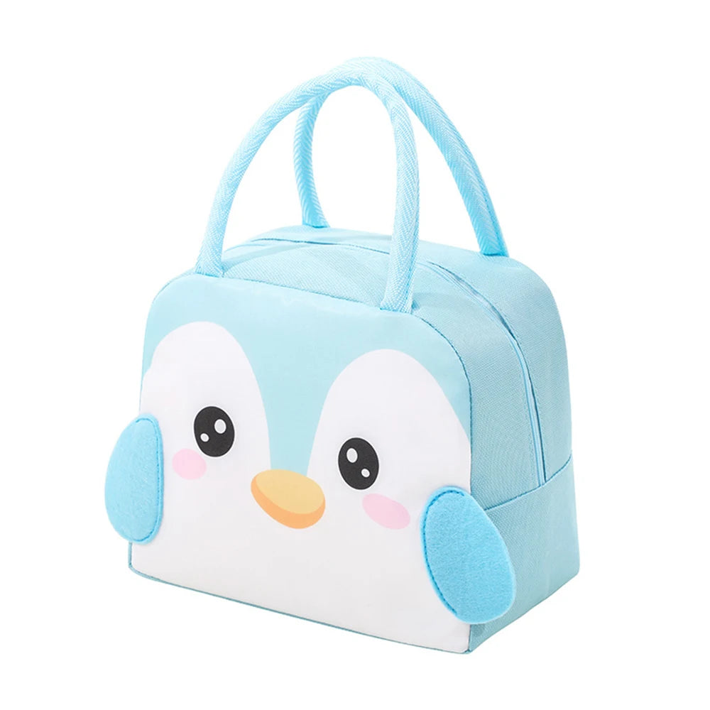 Bolso Bento 3D Pingüino - Bolsa Térmica Aislante para Almuerzo con Diseño de Dibujos Animados