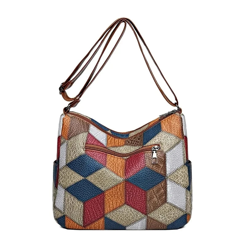 Bolso Crossbody Vintage con Múltiples Bolsillos - Retro Diario