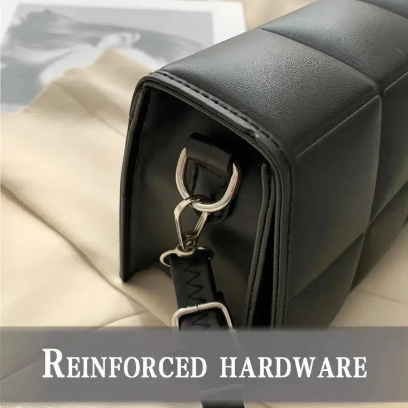 Bolso Crossbody Pequeño de Cuero PU - Diseño Cuadrado Moderno