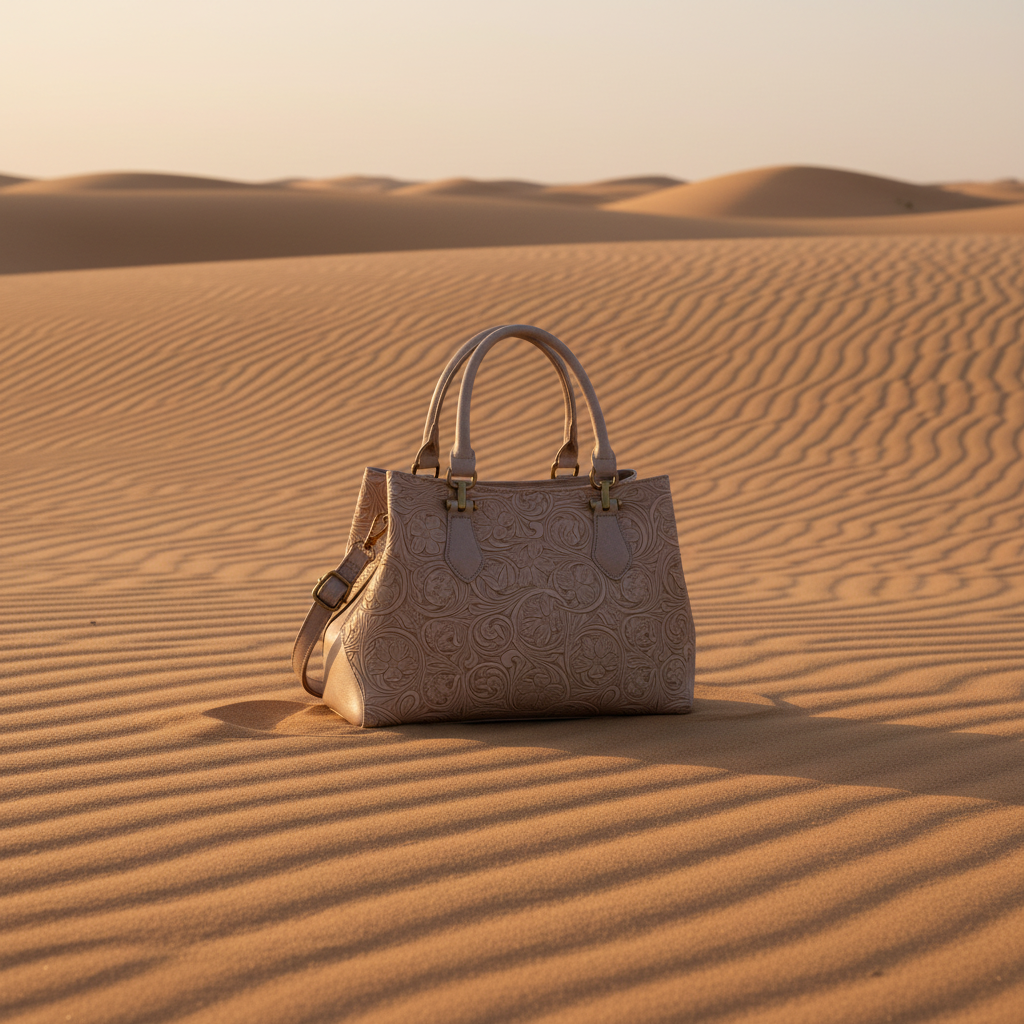 Bolso en el desierto