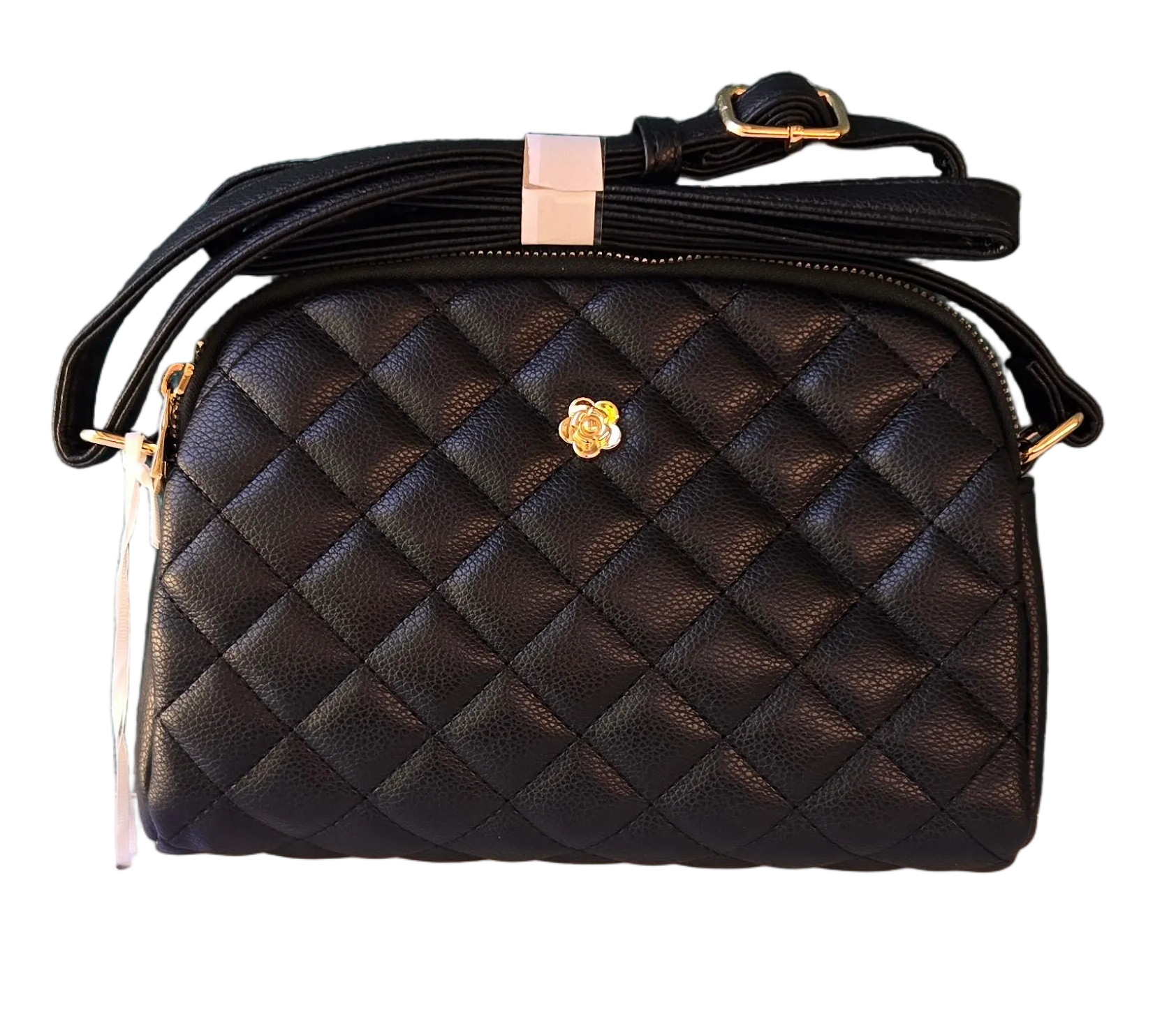 Bolso Crossbody Negro Acolchado con Moño - Material  Premium exelente calidad super recistente