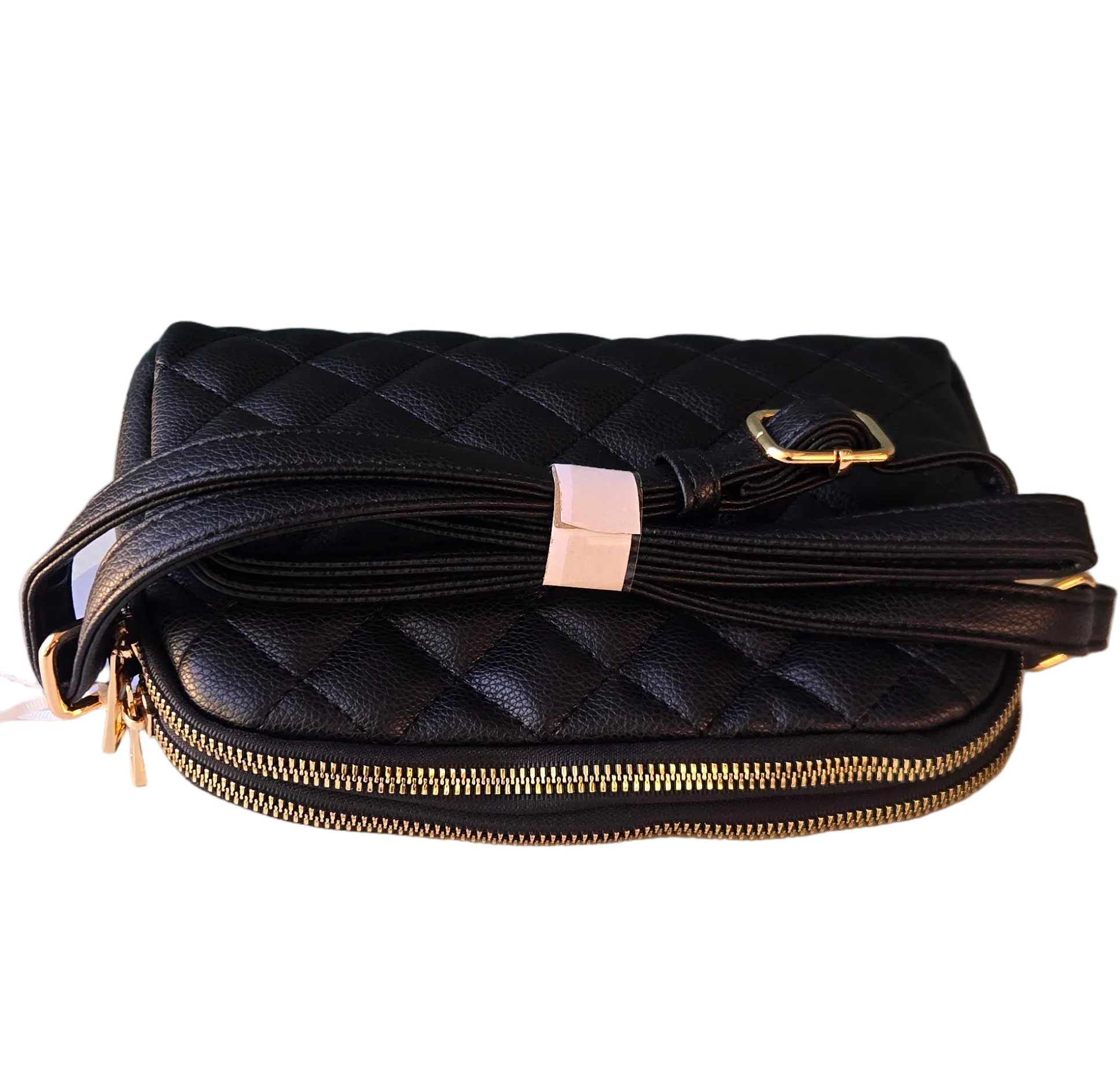 Bolso Crossbody Negro Acolchado con Moño - Material  Premium exelente calidad super recistente